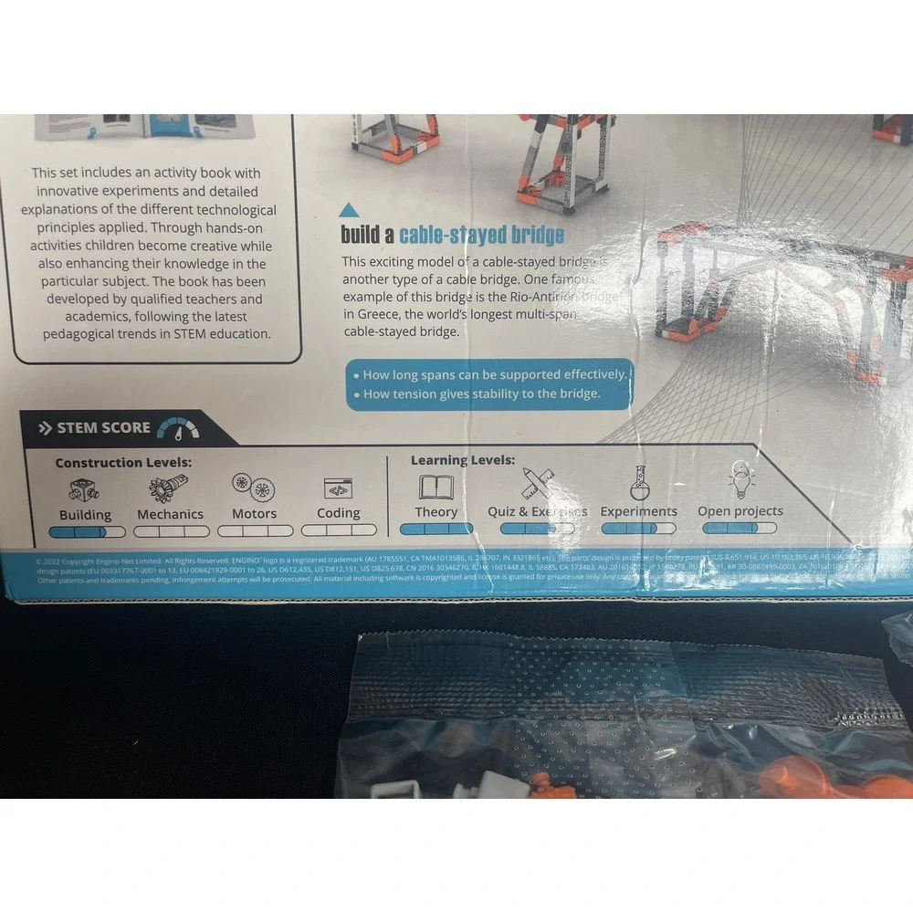 Engino Discovering STEM Structures Buildings & Bridges 9 Model Construction Set